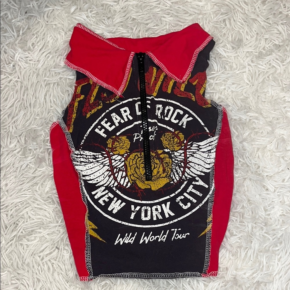 Windsor Red and Black Tank Top with Bold Emblem
